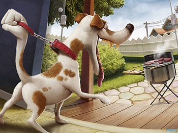 TAIL RESTRAINT, FUNNY, DOG, RESTRAINT, TAIL HD wallpaper