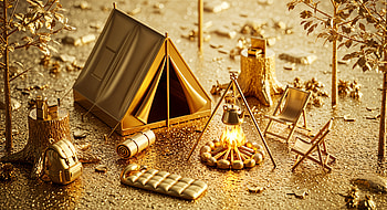 Golden Campfire — Camping Trip, camping trip HD wallpaper