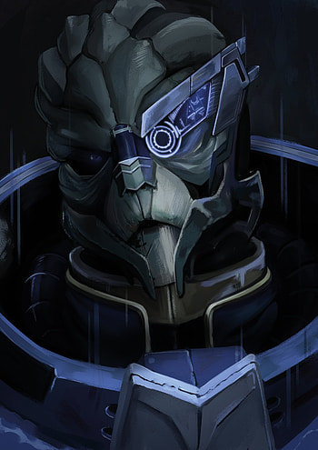 Garrus Vakarian, Artstation, High quality, Background HD phone wallpaper