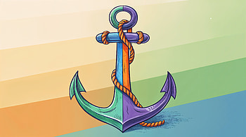 Anchor Illustration, anchor, nautical, rope, colorful HD wallpaper