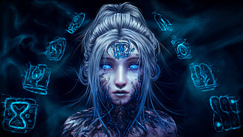 Blue Eyes Warframe Portrait Warframe HD wallpaper