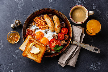 Food, coffee, egg, bread HD wallpaper