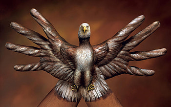 Art, Hand, Miscellanea, Miscellaneous, Drawing, Eagle, Painting, Gesticulation HD wallpaper