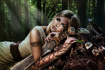 all that remains, sad, sword, trees, women, paintings, artistic HD wallpaper