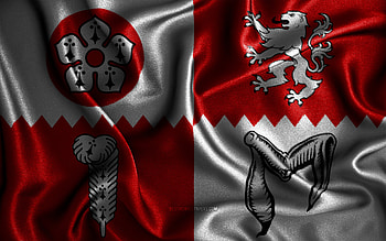 Leicestershire flag, , silk wavy flags, english counties, Flag of Leicestershire, fabric flags, 3D art, Leicestershire, Europe, Counties of England, Leicestershire 3D flag, England HD wallpaper