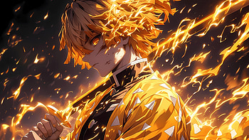 Demon Slayer, Zenitsu Agatsuma HD wallpaper