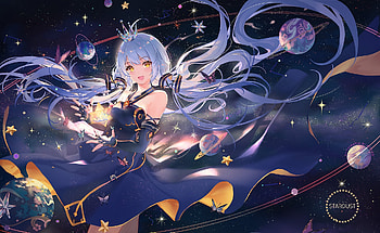 :), anime, vocaloud, blue, atdan, girl, manga HD wallpaper