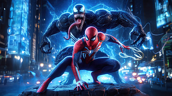 Venom Vs Spider Man Final Stand, spiderman, venom, superheroes, artwork, artist, digital-art, art, deviantart HD wallpaper