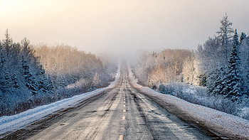 Winter, , Road HD wallpaper