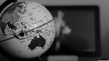 Monochrome, Globe HD wallpaper