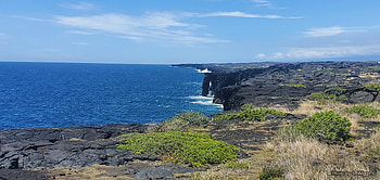 Holei Arch, Hawaii, Hawaii, Islands, Ocean, Arch, Water, Holei, Sky, Lava, Clouds HD wallpaper