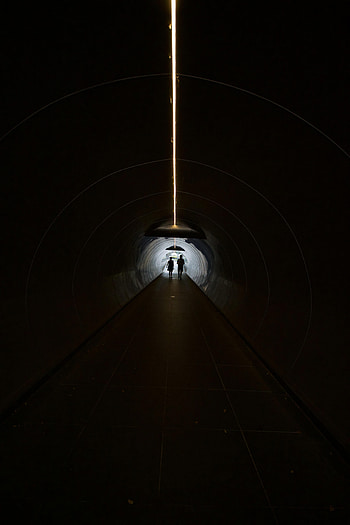 Dark, Silhouette, Tunnel HD phone wallpaper