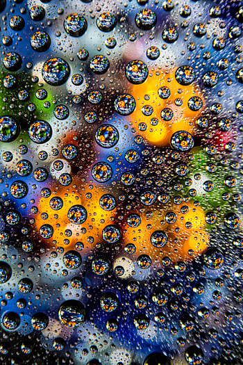 Bubbles, Drops, Macro, Multicolored, Motley, Close-Up HD phone wallpaper