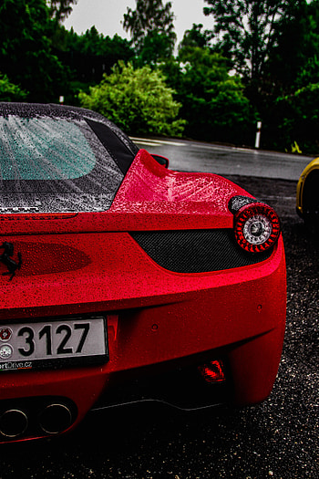 Sports, Ferrari, Drops, Cars, Moisture, Sports Car HD phone wallpaper