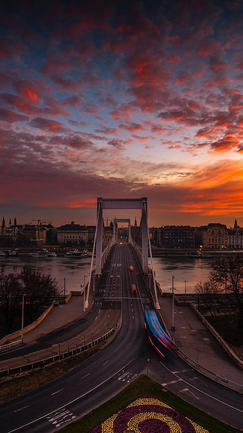 Elisabeth Bridge, Hungary HD phone wallpaper