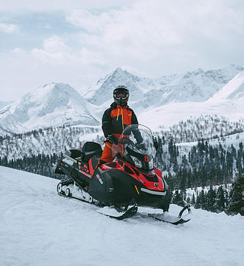 Snow, Miscellanea, Miscellaneous, Helmet, Slope, Human, Person, Snowmobile HD phone wallpaper