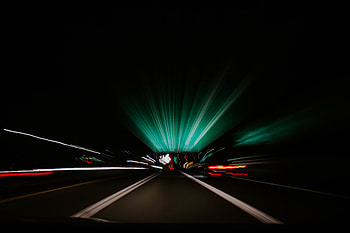 Dark, Shine, Light, Rays, Beams, Traffic, Movement, Speed HD wallpaper
