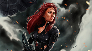 Black Widow Marvel Illustration , black-widow, superheroes, artist, artwork, digital-art, artstation HD wallpaper