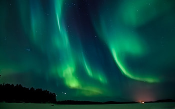 Sweden, Aurora Borealis HD wallpaper