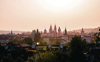 Prague Castle, Morning sunrise, Tourism attraction, Czech Republic HD wallpaper