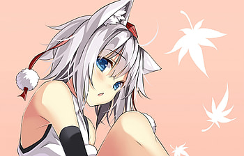 neko girl, neko, anime, pretty, cute, girl HD wallpaper