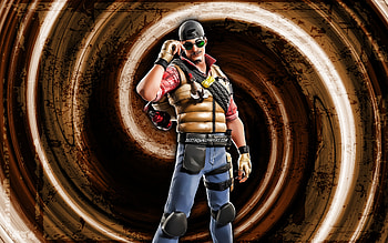 Wrangler, brown grunge background, Fortnite, vortex, Fortnite characters, Wrangler Skin, Fortnite Battle Royale, Wrangler Fortnite HD wallpaper