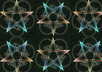 Tiled Pentagrams, tiled, art, pentagrams HD wallpaper