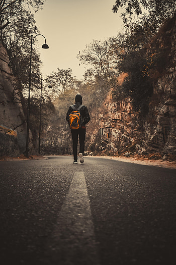 Alone, Miscellanea, Miscellaneous, Road, Sadness, Loneliness, Lonely, Backpack, Rucksack, Sorrow HD phone wallpaper