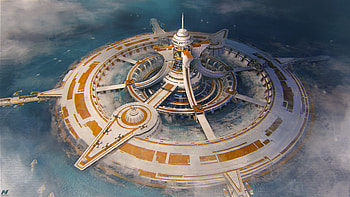 Ocean base, Sci Fi, Structure HD wallpaper