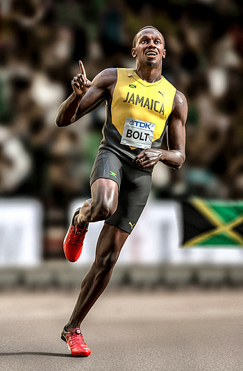 Usain Bolt, Diego dos Muios, Champion runner, Running legend HD phone wallpaper