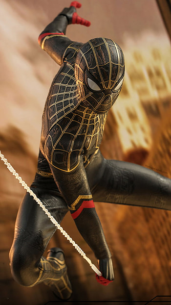 spider man no way home, knee, tartan, spider man, yellow HD phone wallpaper