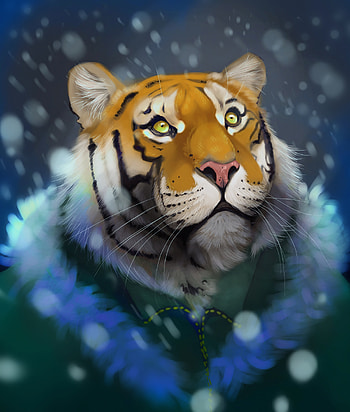 Art, Snow, Predator, Sight, Opinion, Tiger HD phone wallpaper