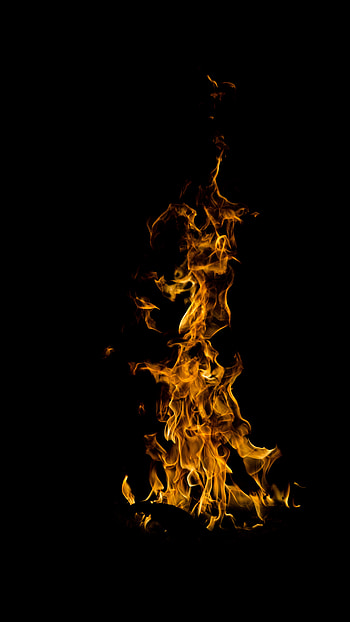 Fire, Bonfire, Night, Dark, Flame, Darkly, Is Burning, Burns HD phone wallpaper