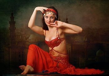 Beautiful Dancer, dancer, red, eyes, hands, beautiful, lovely HD wallpaper