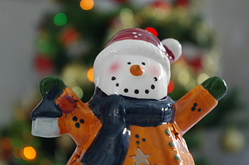 Holidays, New Year, Snowman, Christmas, Statuette HD wallpaper