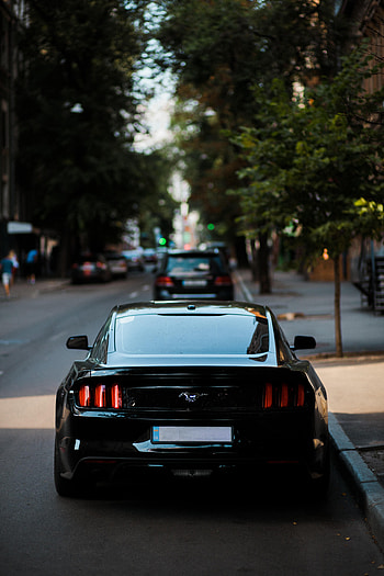 Mustang, Cars, Lights, Car, Back View, Rear View, Headlights HD phone wallpaper