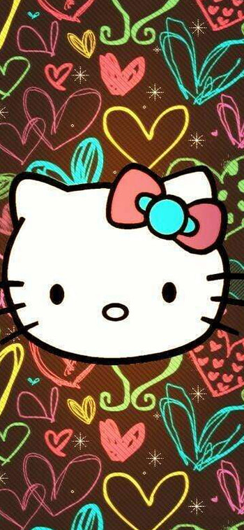 Hello kitty, facial expression, pink HD phone wallpaper