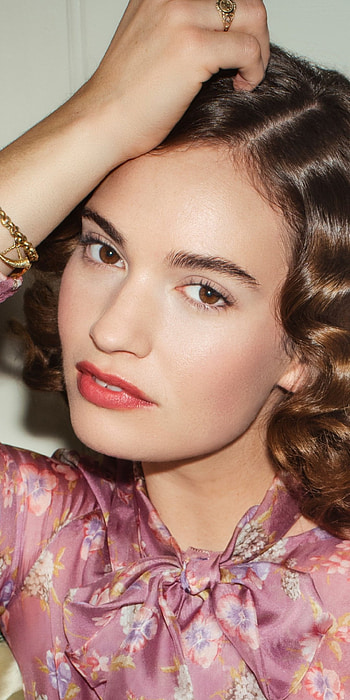 Lily James, Hollywood talent, Rising star, Alluring beauty HD phone wallpaper