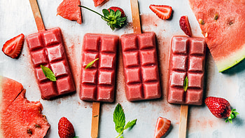 Strawberry watermelon popsicles, U, Refreshing summer treat, Frozen dessert HD wallpaper
