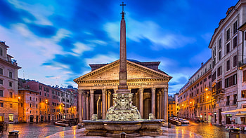 Pantheon grandeur, Majestic interior, Sunbeam ray, Heavenly atmosphere HD wallpaper
