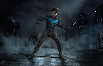 Titans Nightwing , nightwing, titans, tv-shows, superheroes, artstation HD wallpaper