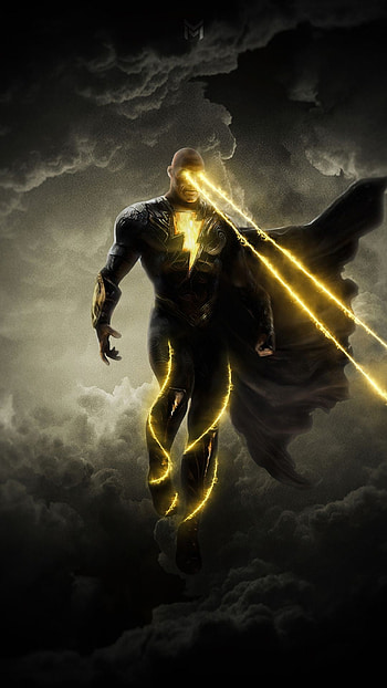 Black Adam, Dwayne Johnson, Superhero movie, Intense action HD phone wallpaper