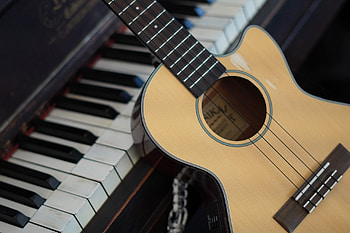 Piano, Ukulele HD wallpaper
