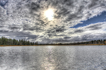 Landscape, Nature, Clouds, Lake, Forest, r HD wallpaper