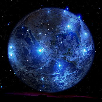 Universe, Stars, Land, Earth, Space, Planet, Astronomy HD phone wallpaper