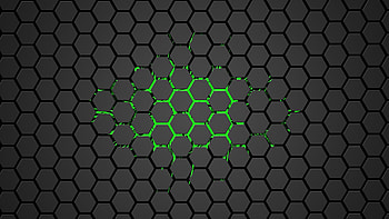 Black Hexagon Shapes Art Pattern Abstraction Abstract HD wallpaper