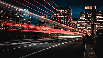 Cities, Canada, Shine, Light, Movement, Traffic, Night City, Ottawa HD wallpaper