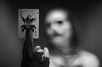 Jared Leto Joker Card , joker, jared-leto, superheroes, monochrome, black-and-white HD wallpaper