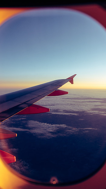 Clouds, Miscellanea, Miscellaneous, Overview, Review, Porthole, Wing, Plane, Airplane HD phone wallpaper