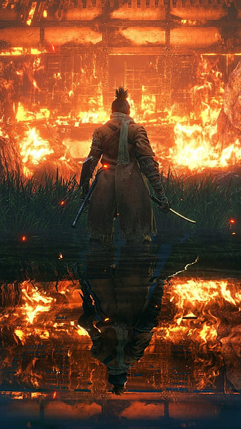 Sekiro, ps4, game, pc, shinobi, videogame, dark, souls, samurai HD phone wallpaper